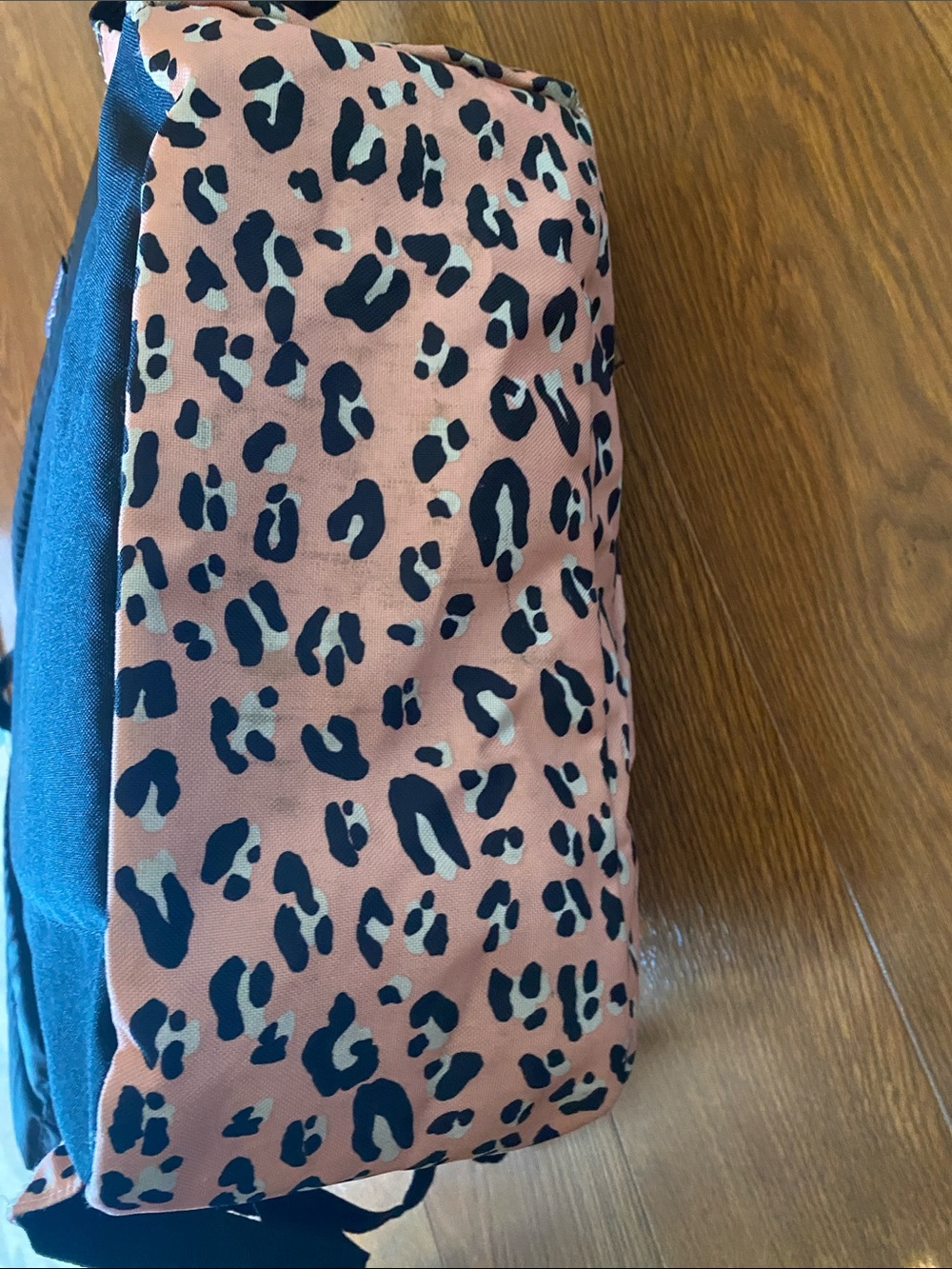 Jansport Pink and Black Leopard Print Backpack - Picture 3 of 9